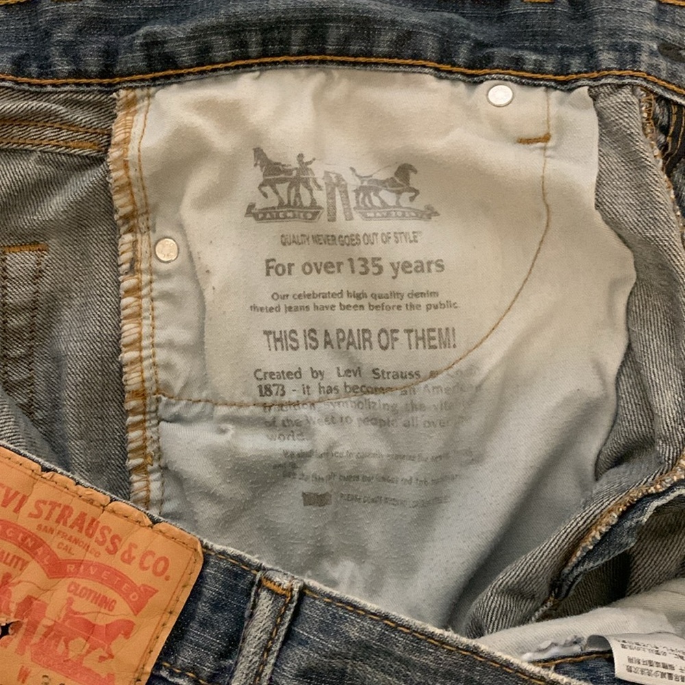 Levi’s 505 Denim Jeans 34 X 30, Red Tag, Button & Zip, See Pics & Description - Picture 17 of 17